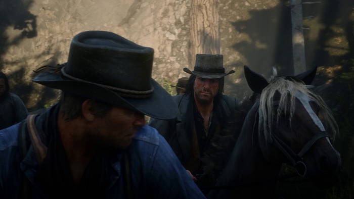 John Marston and companions on horseback