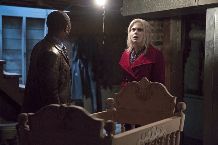Liv Moore and Ravi Dubois in a basement