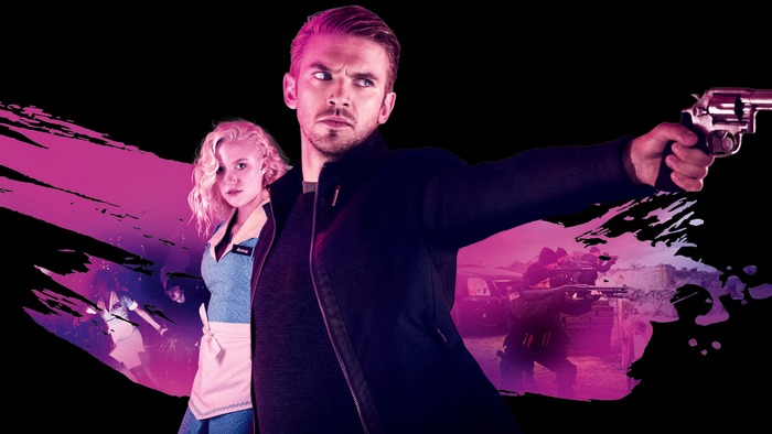 Dan Stevens and Maika Monroe in The Guest
