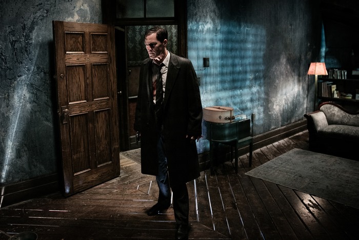 Michael Shannon in a dark room