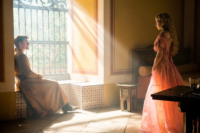 Nell Tiger Free in a pink dress