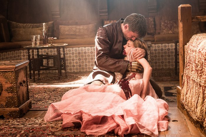Myrcella Baratheon and Jaime Lannister from Game of Thrones