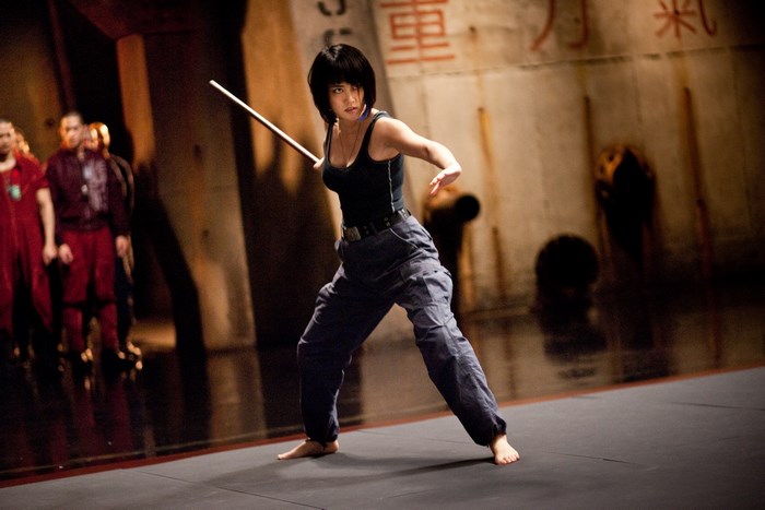 Rinko Kikuchi in a martial arts pose