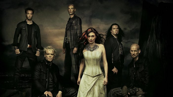 Within Temptation band members posing