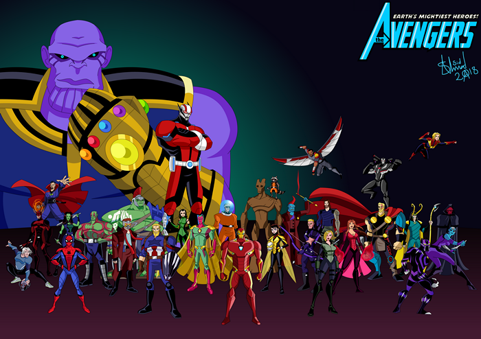 Avengers and Thanos from Earth's Mightiest Heroes