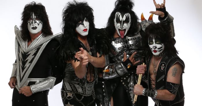 KISS band members in costume