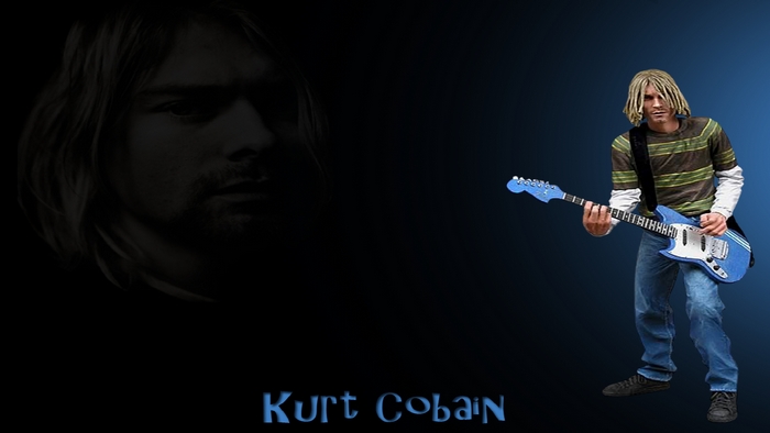 Kurt Cobain playing guitar