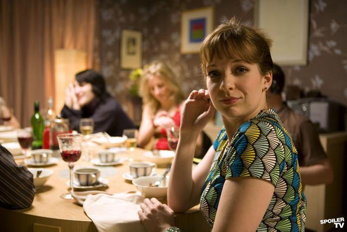Katherine Parkinson at a dinner party