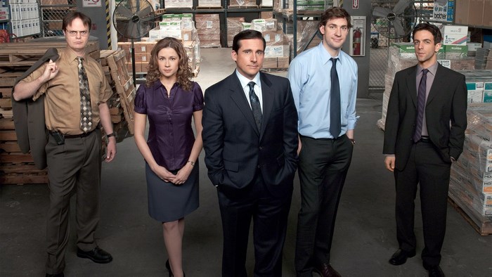 Michael Scott and colleagues from The Office