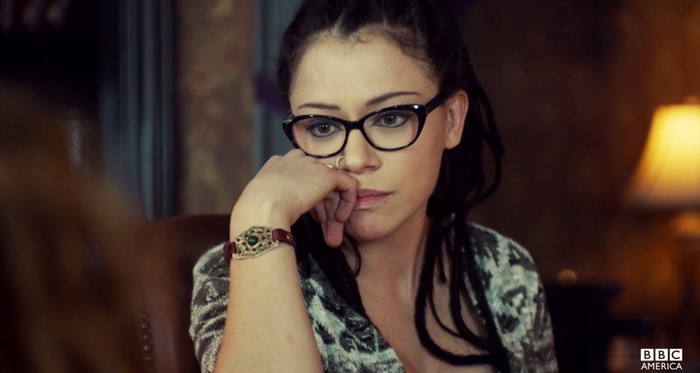 Tatiana Maslany wearing glasses