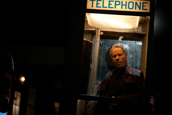 Tom Waits in a telephone booth
