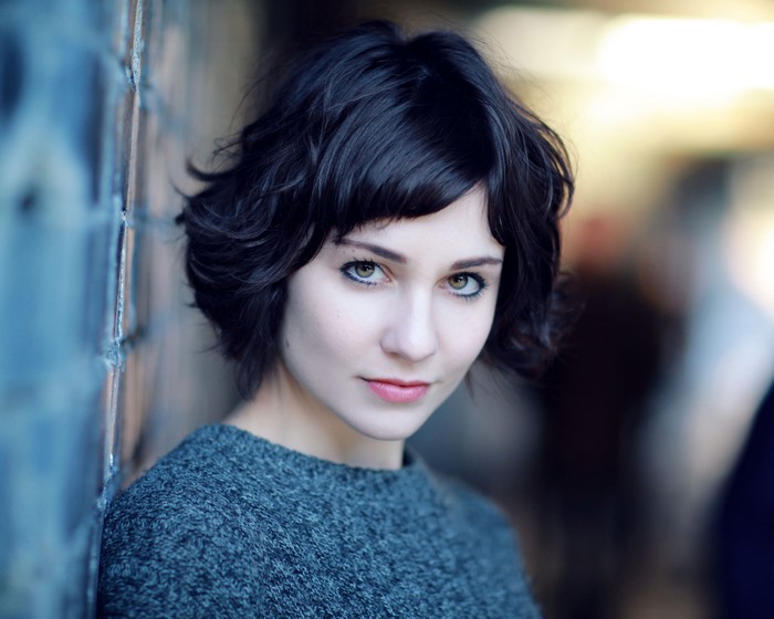 Portrait of Tuppence Middleton with Short Dark Hair