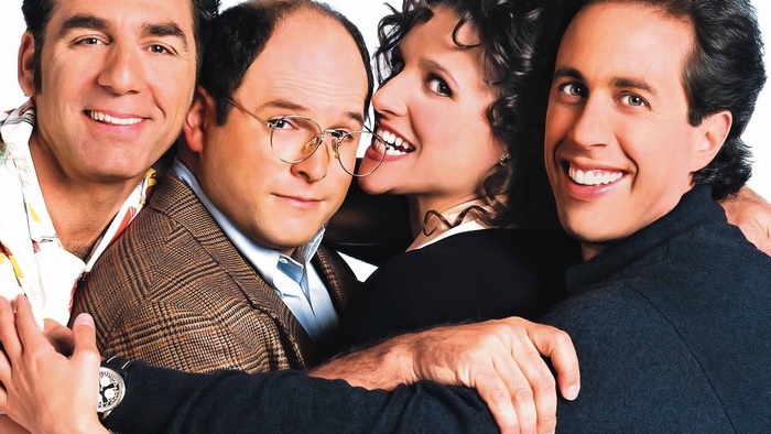 Seinfeld cast: Jerry Seinfeld, Julia Louis-Dreyfus, Jason Alexander, Michael Richards