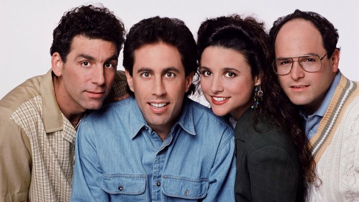 Seinfeld cast: Jerry Seinfeld, Julia Louis-Dreyfus, Jason Alexander, Michael Richards
