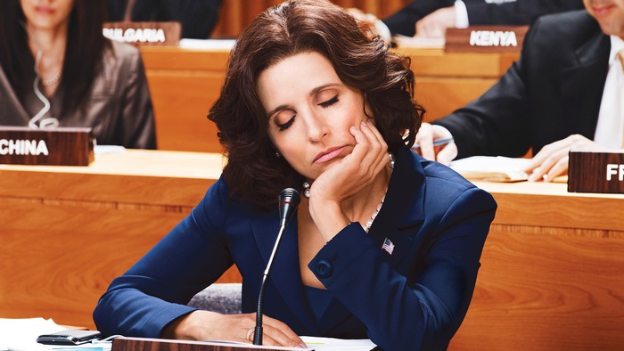 Julia Louis-Dreyfus in a meeting