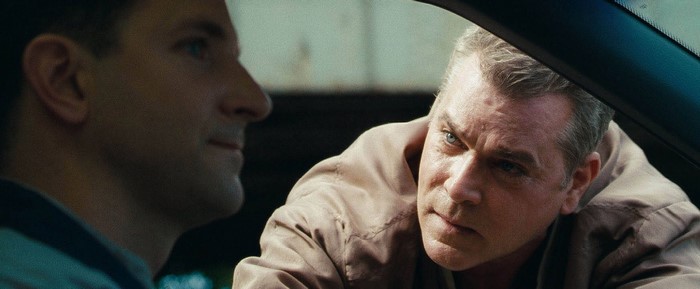 Ray Liotta and Bradley Cooper in a car