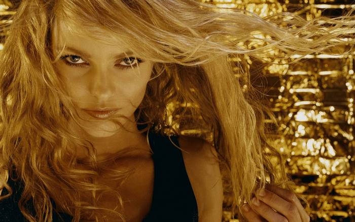 Vanessa Paradis with blonde hair