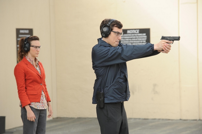 Carla Gallo at a shooting range