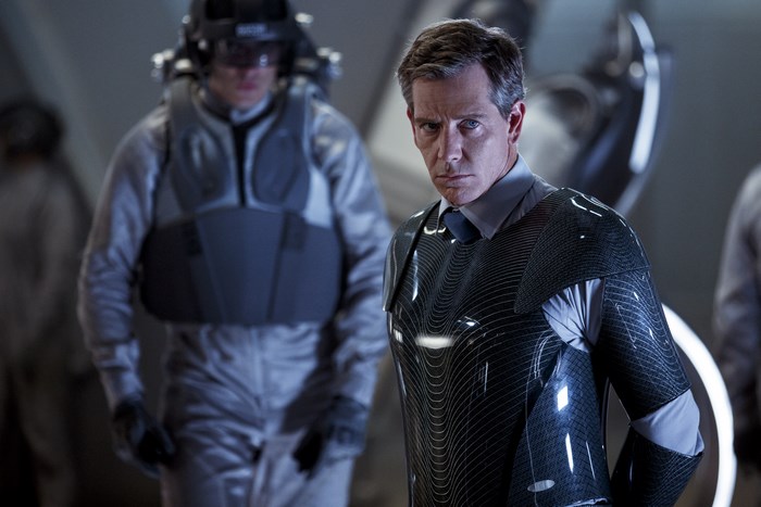 Ben Mendelsohn in futuristic armor