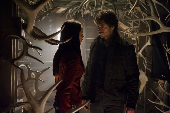Caroline Dhavernas and Mads Mikkelsen in Hannibal