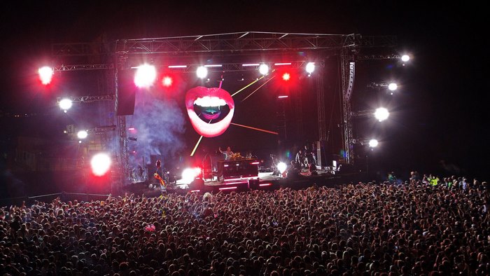Fatboy Slim performing live on stage