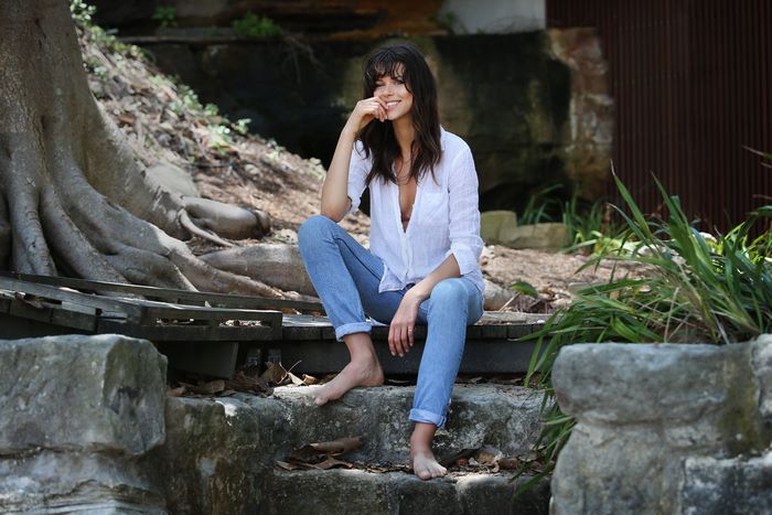 Georgia Fowler sitting outdoors