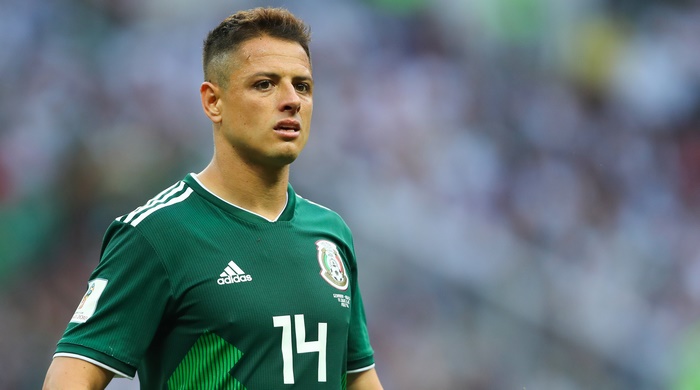 Javier Hernández wearing Mexico national team jersey