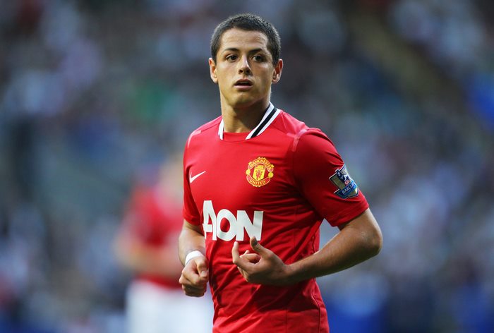 Javier Hernández in Manchester United Jersey