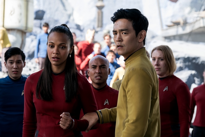 John Cho and Zoe Saldaña in Star Trek