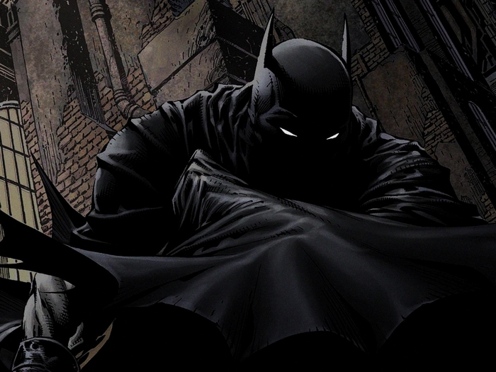 Batman in a dark alley