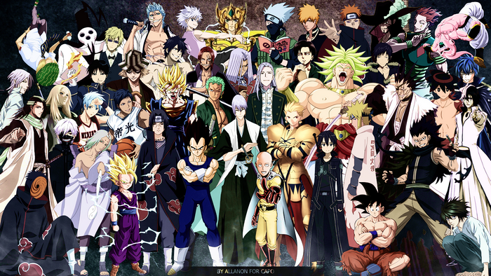 Anime characters from various series