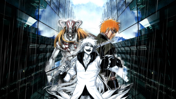 Ichigo Kurosaki and Hollows from Bleach