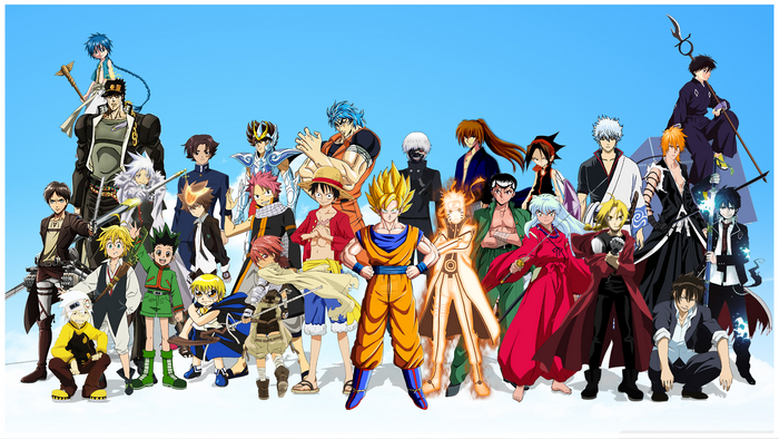 Anime Characters Group Shot