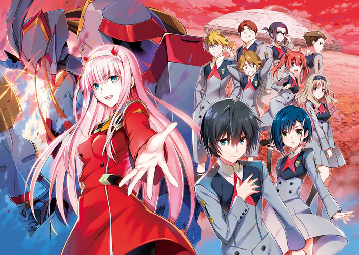 Zero Two and Squad 13 from Darling in the FranXX