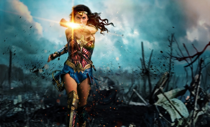Wonder Woman in battle