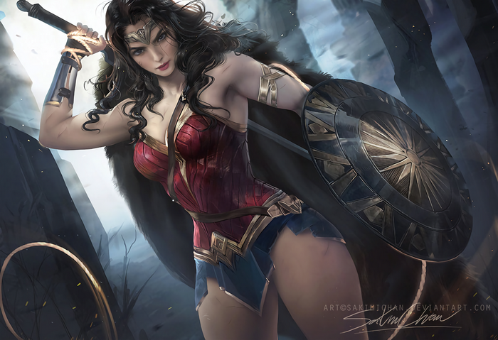Wonder Woman with Sword and Shield