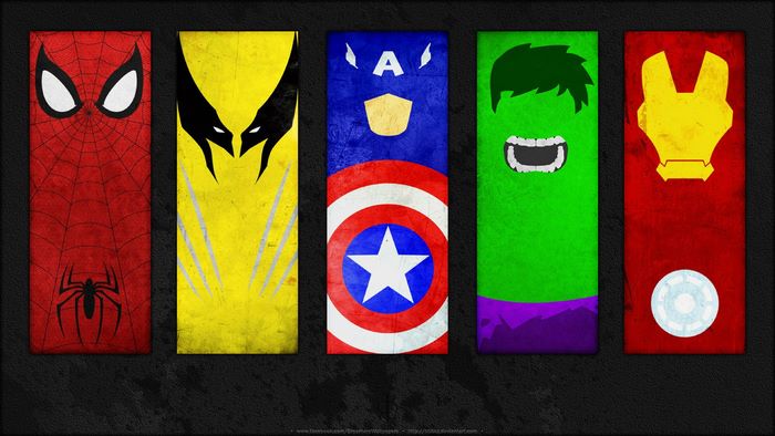 Spider-Man, Wolverine, Captain America, Hulk, and Iron Man