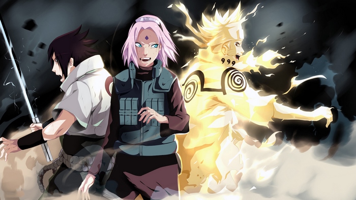 Naruto, Sasuke, and Sakura from Naruto