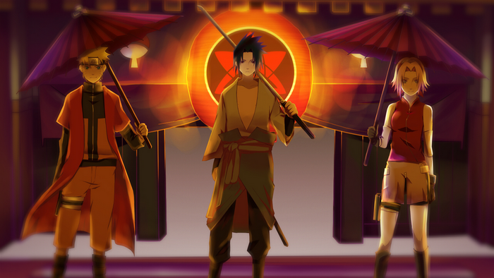 Naruto, Sasuke, and Sakura from Naruto