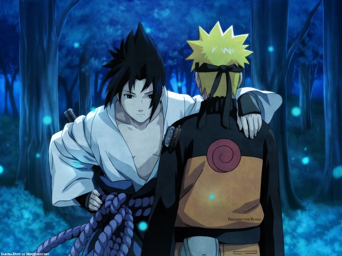 Sasuke Uchiha in a Moonlit Forest