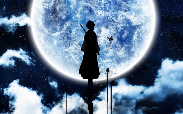 Rukia Kuchiki from Bleach under the Moon