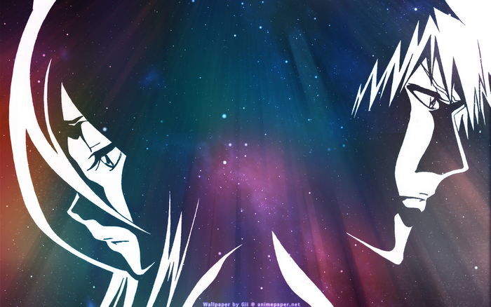 Rukia Kuchiki and Ichigo Kurosaki from Bleach
