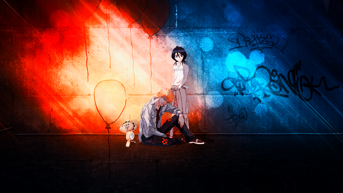 Rukia Kuchiki and Ichigo Kurosaki from Bleach