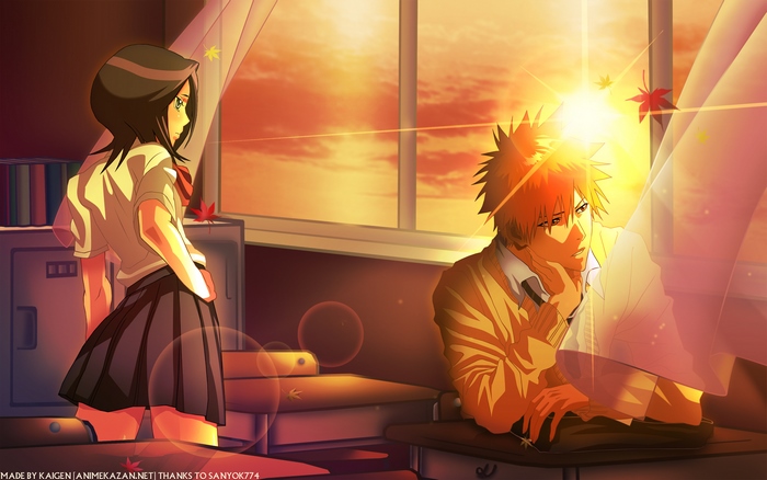 Rukia Kuchiki and Ichigo Kurosaki from Bleach