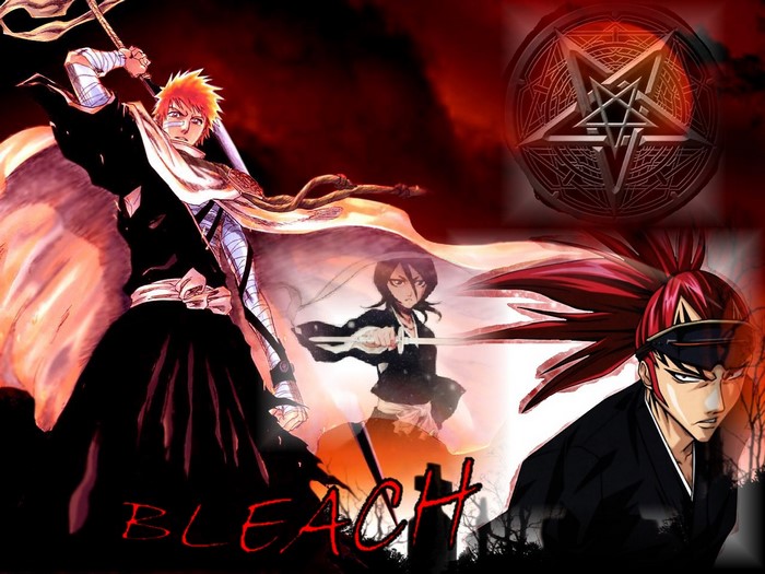 Ichigo, Rukia, and Renji from Bleach