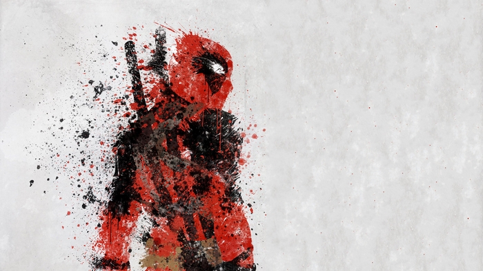Deadpool Splatter Art