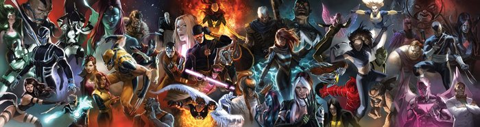 X-Men characters collage
