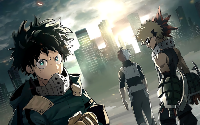 Izuku Midoriya, Shoto Todoroki, Katsuki Bakugo from My Hero Academia