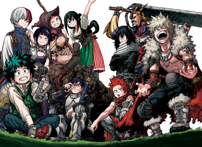 My Hero Academia characters in fantasy outfits