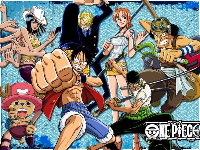 One Piece characters including Monkey D. Luffy